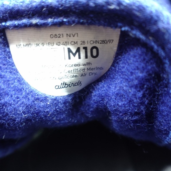 Allbirds Shoes Mens 10 Blue Athletic Wool Runners Sams Club - Picture 9 of 9